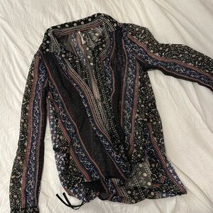 Free people oversized top button down
